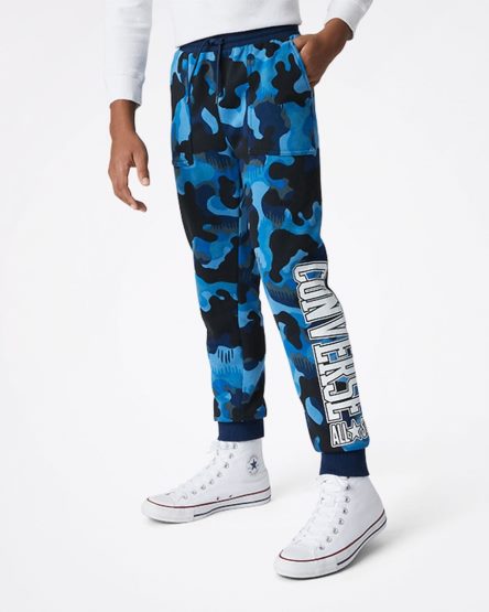 Pantaloni Jogger Baieti Converse Camo Bleumarin | RO XRWZJ597